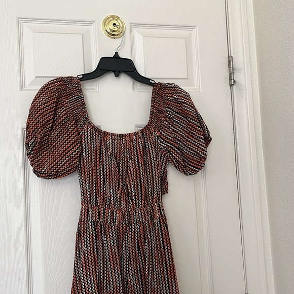 NWT $495 Ramy Brook - MEGAN DRESS Brown Maxi Dress with Bow Detail size XS - Picture 14 of 15